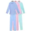 Cárdigan estampado cuello inferior ropa de enfermera Hospital doctor traje de manga larga con abertura ropa de trabajo de invierno ropa de belleza