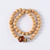 Ocho cuentas de transferencia sánscritas de santo patrón, anillo pulsera, sándalo natural, benmingfo, pulsera de doble anillo, venta al por mayor de pulseras