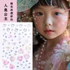 Dopamina Color Sólido Hielo Transparente Chica Colorido Estrella de Cinco Puntas Corazón Cara Pegatina DIY Dopamina Linda Maquillaje Pegatina para la Cara