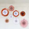 Set de Ventiladores de Papel de Flores Decorativas para Bodas Europeas y Americanas Ventilador de Papel Bronceado Paquete de 8 Ventilador de Papel Flor Dorada Set de Ventiladores de Papel Flor