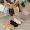 Chinelos Europeus e Americanos de Tamanho Grande para Primavera Atacado Meio Chinelos Novo Estilo Transfronteiriços Sapatos Preguiçosos Biqueira Externa 2026 Slip-ons Casuais