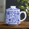 Xícara de Chá de Cerâmica Jingdezhen, Xícara de Chá de Porcelana Branca Alta, Xícara de Presente para Evento da Câmara de Comércio de Alto Padrão, Nome do Logotipo Pode Ser Impresso