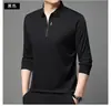 Nueva Camisa Polo de Media Cremallera de Manga Larga para Hombre, Primavera y Otoño 2026, con Cuello de Solapa, Camiseta Casual de Moda para Hombre, Disponible al por Mayor