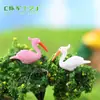 Decoración para terrario de musgo, figuras en miniatura, muñecos de flamenco realistas de anime y dibujos animados, accesorios para plantas suculentas