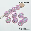 Café con Leche Rosa y Morado Hecho a Mano Pintado a Mano Diamantes de Imitación Materiales DIY Accesorios para Joyería Cuentas Sueltas Cuentas en Hilo Cadena para Teléfono Colgantes Cuentas Dentro de Cuentas