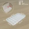 Al por mayor de fábrica caja de almacenamiento de plástico transparente de 28 compartimentos fijos para joyas DIY, juguetes, cuentas, caja de exhibición de joyas para tienda departamental
