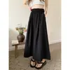 Falda Plisada Yamamoto para Mujer Verano Nuevo Estilo Coreano Cintura Alta Ajustada de Longitud Media Falda de Paraguas Línea A ins