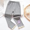 Leggings de primavera e outono para meninas finas de tamanho pequeno e médio Calças infantis no início da primavera Calças infantis femininas para bebês de estilo coreano