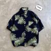 Camisa Floral Masculina Manga Curta Vetiver Estilo Coreano Solta Verão Retrô Tendência 2025 Tamanho Grande Feminina Bonita Havaiana