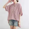 Camisa de Chiffon Solta com Decote V de Manga Curta para Mulheres Plus Size Verão Roupas Femininas Cobrindo a Barriga Emagrecedor Frente Curta Costas Longas Top