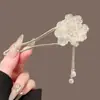 Nuevo Elegante Pasador de Pelo de Rosa Estilo Chino para Mujer, Pasador en Forma de U para la Parte Posterior de la Cabeza, Artefacto para el Pelo, Accesorios Modernos de Alta Gama para el Cabello, Estilo Chino