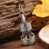 Moda Simples Vintage Feminina Presilha Lateral Grampo de Cabelo Quebrado Versátil Elegante Acessórios de Cabelo para Cabeça Fivela de Sapo Violino com Strass