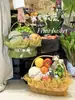 Cesta de Frutas Popular de Ding Feng Yachao Cesta de Frutas y Flores de Ratán Hecha a Mano DIY Empaque de Malla Cesta de Regalo
