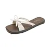 Chinelos de Laço para Verão Feminino, Novos Sandálias Versáteis da Moda Casual Estilo Ins, Sapatos de Praia Antiderrapantes Casuais para Exterior