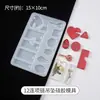 Molde para Colgante de Pegamento de Cristal DIY Molde de Silicona Cúbico Molde para Colgante de Suéter Molde para Colgar Molde para Collar