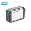 Cargador multiporta transfronterizo 3USB+3PD, adecuado para teléfonos Apple y Android, con adaptadores de corriente estándar europeo y británico