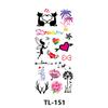 Venta al por Mayor de Calcomanías de Tatuaje Pequeñas y Frescas Duraderas Coreanas Harajuku Tatuaje Flor Azul y Blanca Dibujos Animados Letras Calcomanías de Tatuaje Sexy
