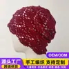 Gorro de Encaje Tejido a Mano Transpirable Estilo Étnico de Moda Estilo Occidental para Viajes Sombrero Frío Sombrero Apilable