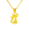 Pulsera de Imitación de Oro de 24K de Lujo Ligero, Anillo de Moda con Temática de Zorro para Transmisión en Vivo, Cadena para Clavícula Dorada Arena de Moda Joyería al por Mayor