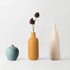 Conjunto de Vasos Cerâmicos, Decoração de Casa, Arranjo de Flores para Sala de Estar, Conjunto de Três Peças de Recipiente para Flores Moderno, Decoração de Vaso Branco