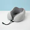 Almohada en forma de U de seda de hielo, almohada de apoyo para el cuello de avión, almohada de cuello portátil para viajes, almohada para el cuello para viajes largos en coche, ayuda para dormir, almohada en forma de U para el verano