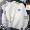 [Peso Pesado 380g] Sudadera para Hombre Cuello Redondo Invierno Nueva Holgada Forrada de Felpa Manga Larga Pulóver Casual Versátil Capa Base