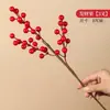 Fruta Vermelha Fruta da Sorte Flor Artificial Flor de Fruto de Acácia Arranjo de Flores Flor de Véspera de Ano Novo Flor Artificial de Ano Novo Fruto de Azevinho Fruta Vermelha Decoração