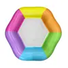 Nueva Cama Flotante Hexagonal Colorida de Amazon, Flotador Inflable Grande Doble de PVC Espesado para Entretenimiento en Piscina