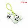 Porta-cartões de Panda com tampa deslizante, adequado para estudantes, cartões de refeição do campus e cartões de transporte público; um porta-crachá estiloso e retrátil estilo cordão e capa protetora, disponível para personalização