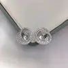 Acessórios para joias artesanais DIY, brincos de pérola, tarraxas de pérola requintadas totalmente cravejadas com zircônia, atacado de comércio exterior