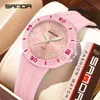 Reloj Casual Sencillo de Cuarzo Sanda con Luz Fluorescente, Reloj Impermeable Fresco y de Moda Estilo Ins para Estudiantes, Reloj de Pulsera para Exámenes de Estudiantes de Secundaria y Preparatoria