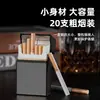 [Punto de venta para cabello] Paquete completo de 20 encendedor de pitillera recargable integrado al por mayor pitillera de aleación de aluminio para hombre