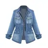 Fábrica de Origem ODM de Lote Pequeno Jaqueta Jeans Feminina Jaqueta Jeans Feminina Fábrica Personalizada Personalização