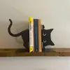 Sujetalibros Metálico de Gato Cocina Creativo Silueta Sujetalibros Material Escolar Regalo Estudiante Sujetalibros Soporte para Libros Arte de Hierro