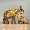 Lámpara Decorativa de Animales Pequeños 3D de Madera Corte Láser Ensamblada Serie Bosque Retro Lámpara Adorno Decorativo de Animal