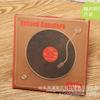 Venda quente transfronteiriça Rodada Antiderrapante Máquina de silicone Record Coaster Retro Vinil CD Mat Placa Tapete de isolamento térmico Six Pieces Pack