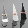 Soporte de exhibición de anillo de dedo puntiagudo acrílico accesorios de exhibición de joyería estante de joyería cónico para anillos soporte para anillos soporte para anillos
