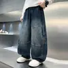 Nueva colección de otoño de pantalones vaqueros para niños, pantalones vaqueros elegantes y versátiles para niños y adolescentes, perfectos para el uso diario
