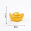 Lingote de Ano Novo para Atrair Riqueza, Boneco de Cavalo Dourado Pequeno, Acessórios Fofos de Decoração DIY, Pequenos Enfeites para Carro e Desktop