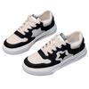 Tenis de Mujer Primavera y Otoño Planos de Suela Gruesa 2025 Verano Nuevo Popular Versátil Estudiante Estrella Negra Casual Deportivos Zapatos Blancos