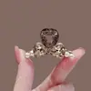 Novo Estilo Presilha de Laço de Pérola com Strass, com um Visual Doce e Elegante, Perfeita para Sair, Fofa Presilha de Strass