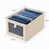 Caja de Almacenamiento de Ropa de Tela de Algodón y Lino Caja de Almacenamiento para Armario Tipo Cajón Plegable Gran Capacidad Almacenamiento en Armario Caja de Almacenamiento
