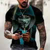 Camiseta Unisex de Manga Corta con Cuello Redondo, Patrón de Payaso DC, Máscara Maligna 3D, Suministro de Fábrica de Estación Independiente de Camarones de Amazon