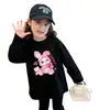 Camiseta de manga larga para niños, nuevo estilo primavera 2026, elegante para bebés niñas, 100% algodón puro, cómoda, versátil, camiseta básica a la moda