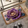 Tapete de piso de diatomeas floral transfronterizo para entrada de casa, resistente a la suciedad y fácil de limpiar, tapete para pies que remueve el polvo para puerta