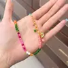 Colorido Collar de Mariposa Tulipán con Cuentas Dopamina, Moderno y Elegante, con un Toque de Lujo Ligero y Gama Alta, Versátil y Adecuado para Múltiples Usos como Cadena para la Clavícula