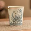 Xiangyanghua Taza de Feria de Conejito Lindo Divisor de Té Individual Juego de Té de Cerámica Ru de Gama Alta Accesorios Taza para Invitados del Hogar Vertedor de Té