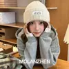 Gorro de Punto Versátil Estilo Coreano Invierno Resistente al Frío Cálido de Lana Unisex Engrosado Protección para Orejas Gorro Frío Hace que la Cara se Vea Más Pequeña Moderno