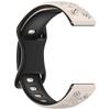 Para relógio Samsung watch7 Pulseira de Silicone Dupla Cor Gravada a Laser com Flor 18/20/22mm Pulseira Dupla Cor em estoque