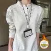 Otoño e Invierno 2025 Nuevo para Hombre Cuello Henry Algodón Engrosado Terciopelo de Zorro Plateado Manga Larga Jersey Talla Grande Color Sólido Camiseta para Hombre